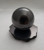 Shungite 80mm Sphere with Shungite Stand Shields You From EMFs and Radiation.