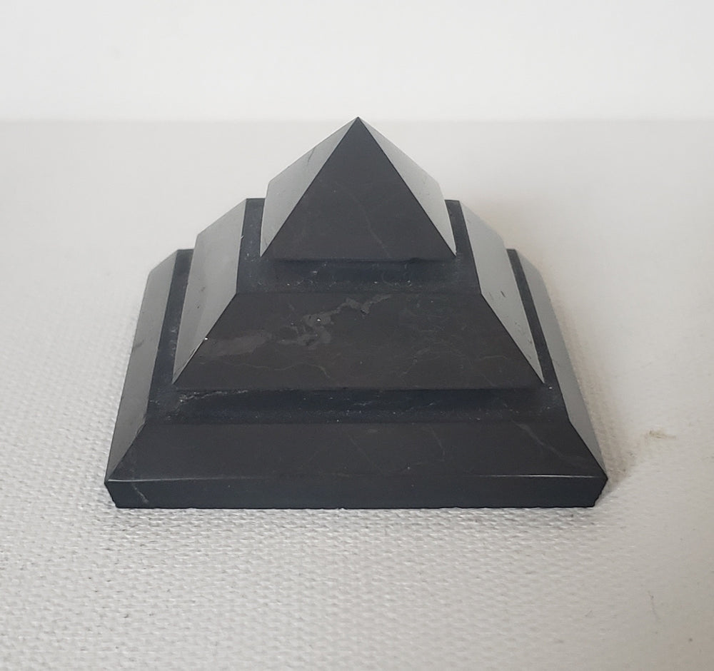 Shungite Small Sakara Energy Pyramid is Used to Dispel and Harmonize EMF and Negative Energy.