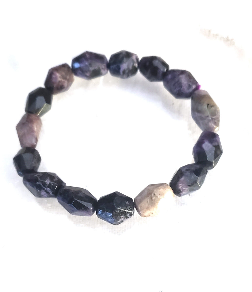 Charoite Beaded Bracelet on Elastic Cord is the Stone of Transformation.