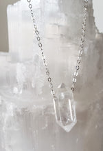 Crystal Quartz Generator Point On A Delicate Sterling Silver Chain Necklace Amplifies Your Energy.