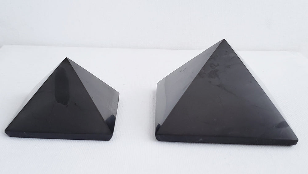 Shungite Large Pyramid Harmonizes Energy Within the Home or Office Space.